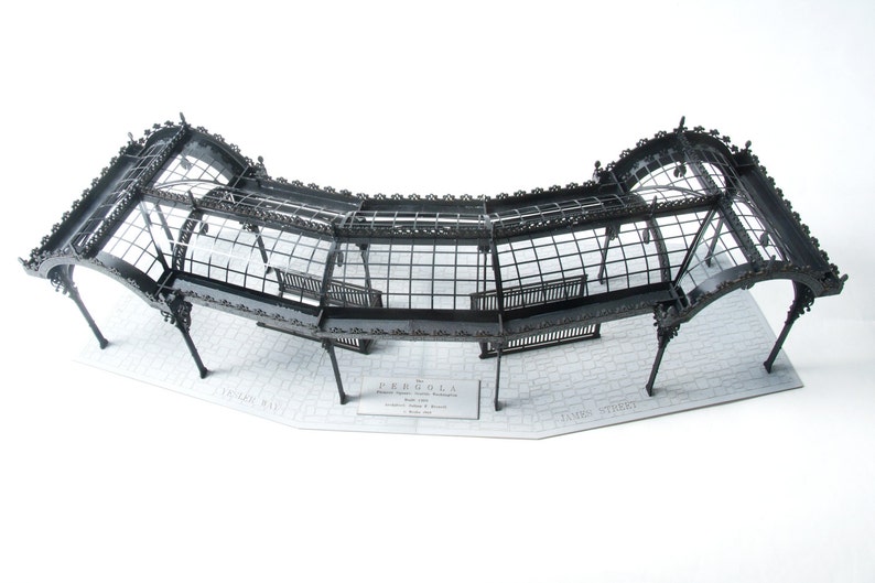 Architectural Model Kit of Seattle Washington Pergola, Laser Cut Model Kit, DIY Product, Pioneer Square Pergola, Unique Gift image 4