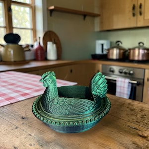 3D Printed Hen on Nest Soap Dispenser Holder: Vintage Farmhouse Decor Bath and body works chicken 画像 7