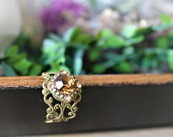 Filigree and Copper Brown Ring