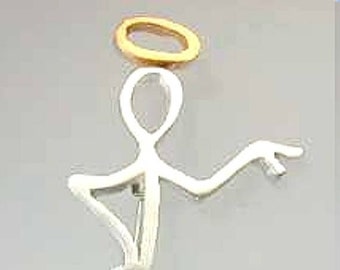 Large Saint Pin or Pendant (Chain Not Included) - 1 3/4 inches tall (#SL07047C)