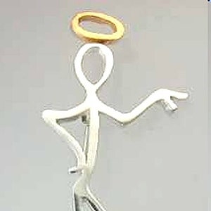 Large Saint Pin or Pendant (Chain Not Included) - 1 3/4 inches tall (#SL07047C)
