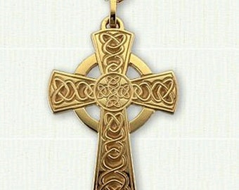 Celtic Dara Knot Cross with Halo (SS8196B / CR230) - 4 Sizes Available