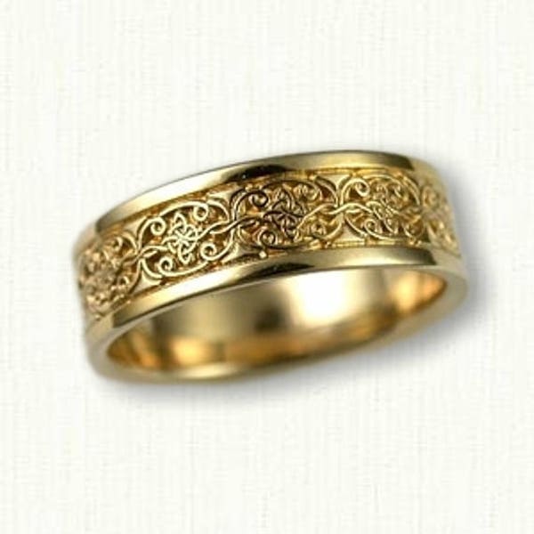 Celtic Mohan Knot Wedding Band (6-7mm width)
