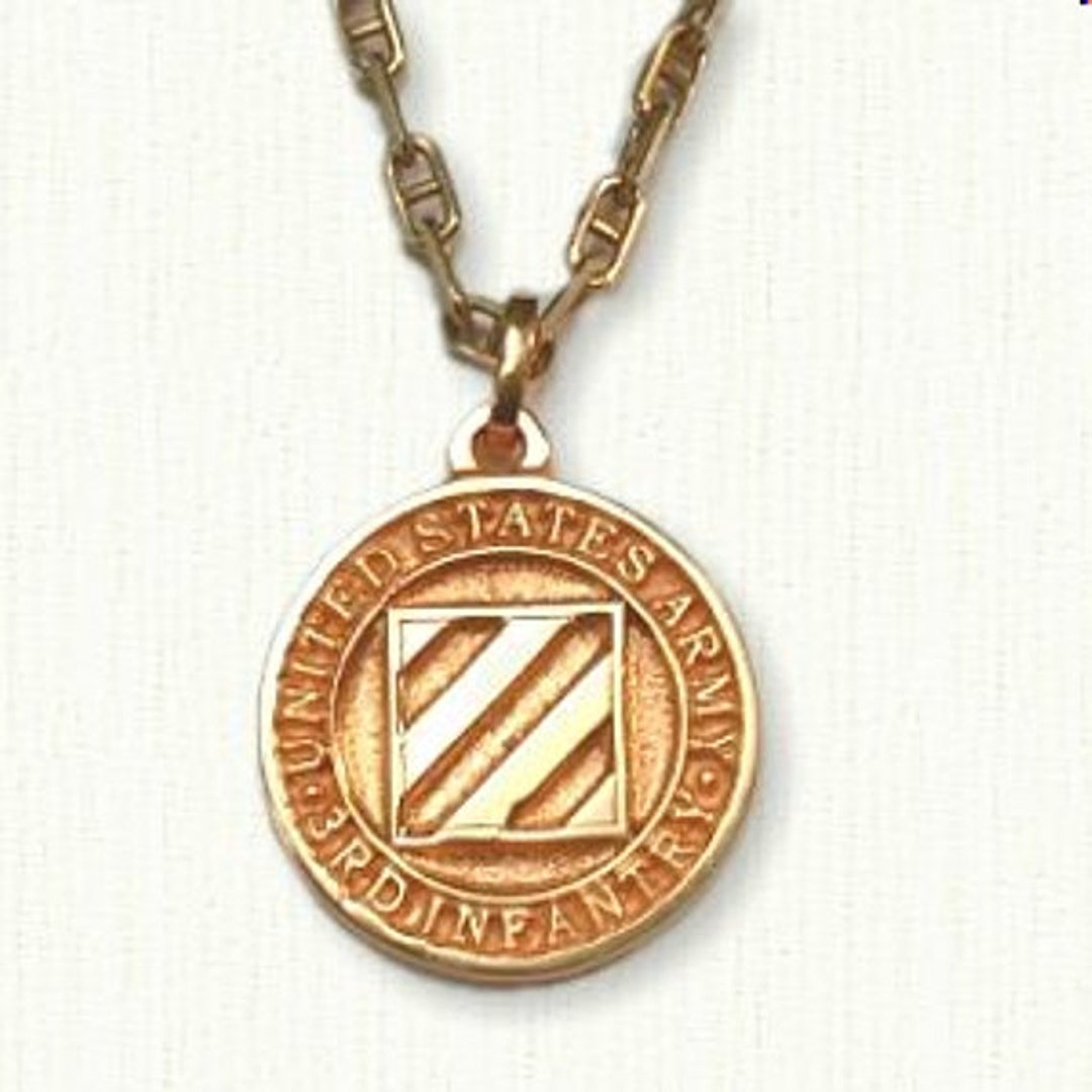 US Army 3rd Infantry Regiment Medallion (SL05096/97). Round Pendant - 4 ...
