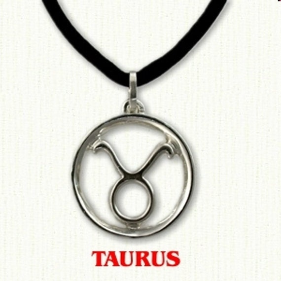 1 Shown on black cord included Custom Taurus  Zodiac Pendant 25mm