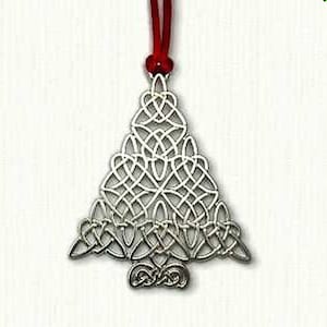 Celtic Tree Ornament - Size: 3&quot; x 2 1/2&quot; - Comes with Velveteen Gift Pouch and Ribbon - Awesome Gift! Choose 1 or Mix & Match 3
