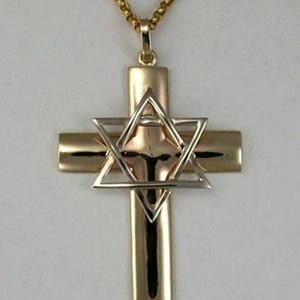 Star of David Cross / Messianic Cross - Available In 2 Sizes