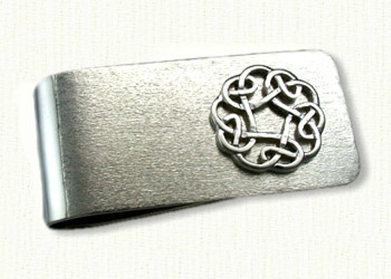 Celtic Knotwork Money Clips - 5 designs options in sterling silver