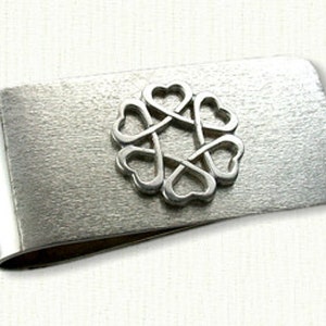 Claddagh and Celtic Heart Knot Money Clips - 5 different Celtic designs to choose from in Sterling Silver