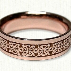 Celtic 4 Point Knot Wedding Band (6-7mm width)