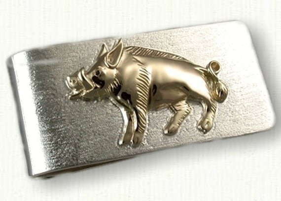 Wild wood silver925 money clip