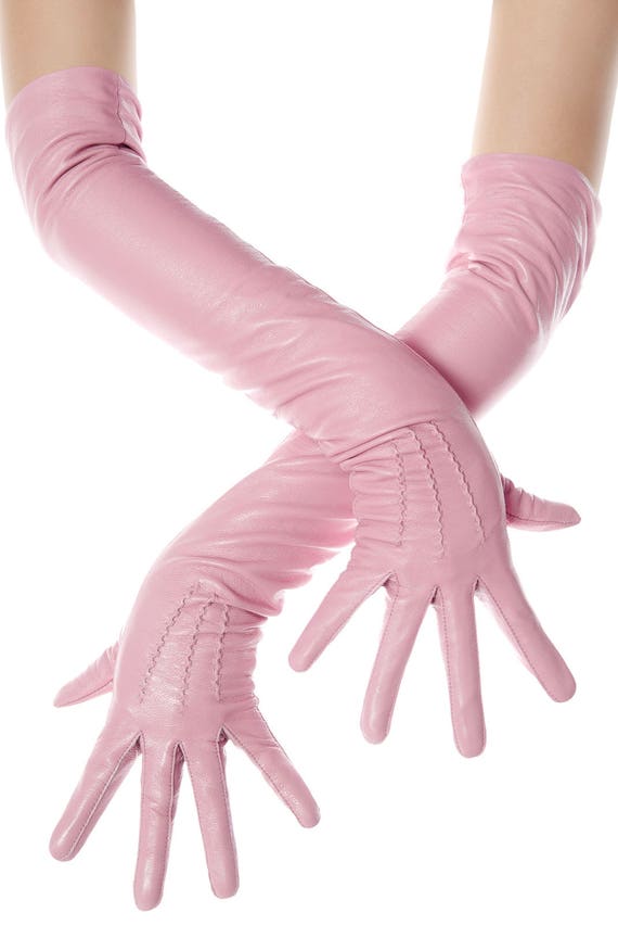 pink gloves
