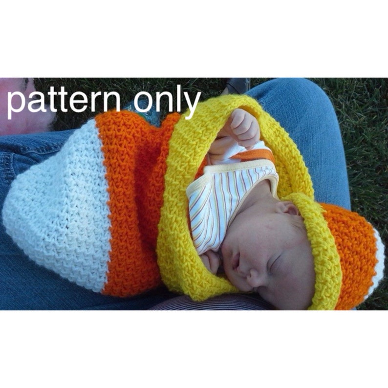 Candy Corn Photo Prop, PDF Crochet Pattern - English Only 