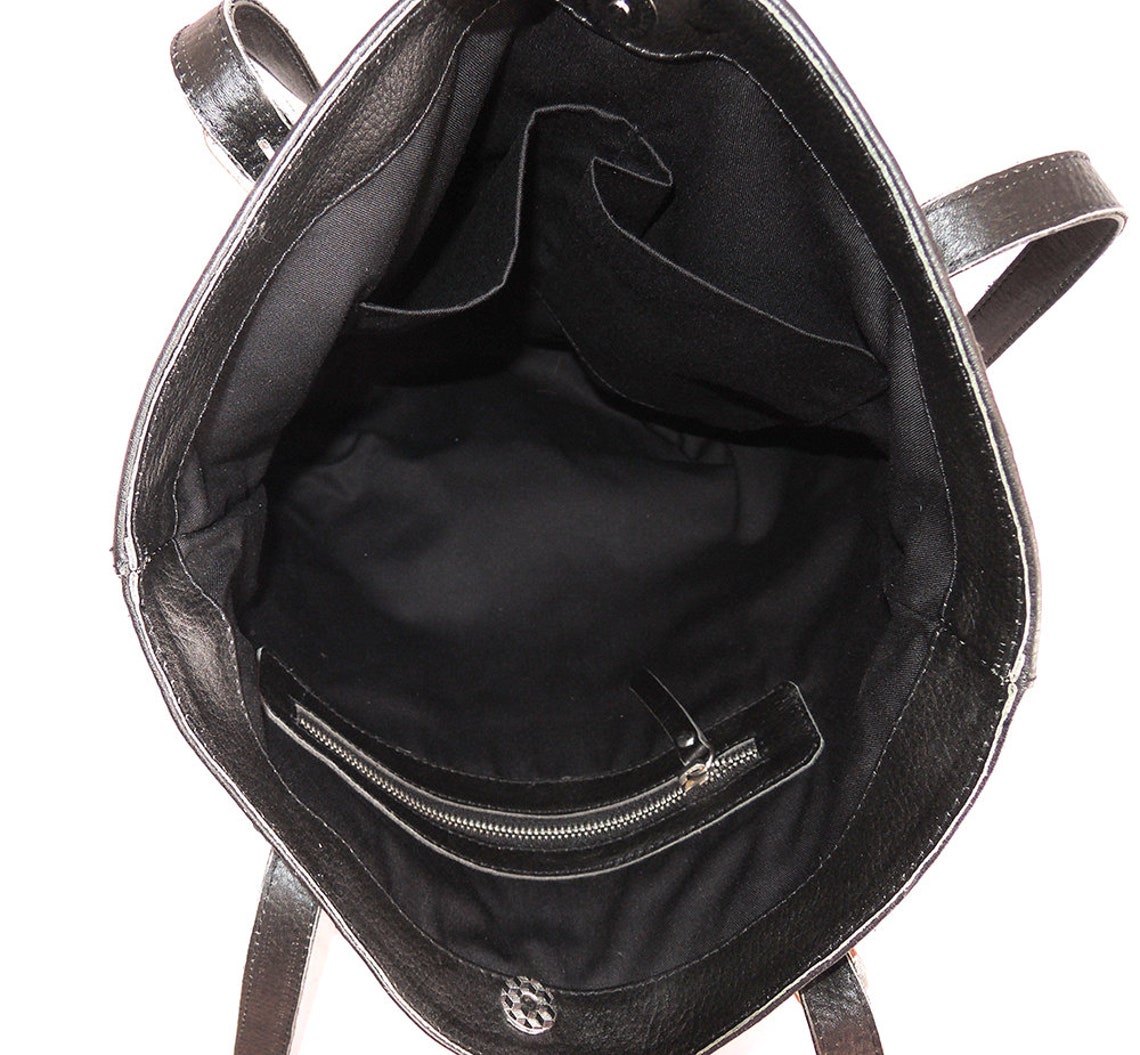 COWHIDE HAIR TOTE Zebra Bag Pony Hair Bag. Black White Hair - Etsy