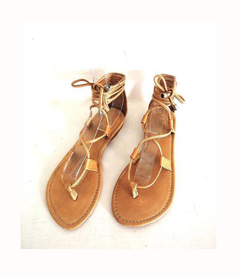 tan leather flats
