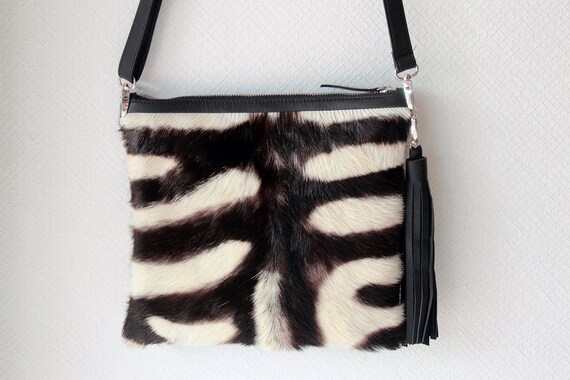 black fur bag