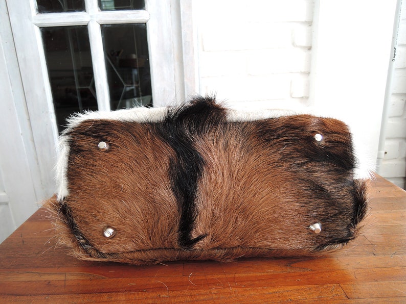 Leather cowhide handbag