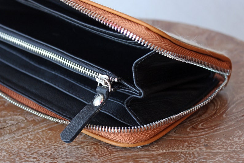 TAN WHITE COWHIDE Wallet Calf Hair Purse Pony Hair Wallet Etsy