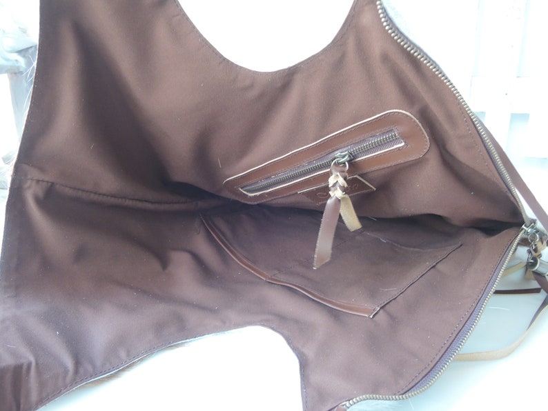 MEDIUM 36 BAG IN WHITE MIX BRONZE BROWN CALFSKIN WITH GOLD HARDWARE
