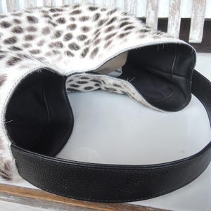 Bolso hobo de piel con estampado de leopardo: Piel de vaca, hecho a mano. imagen 15