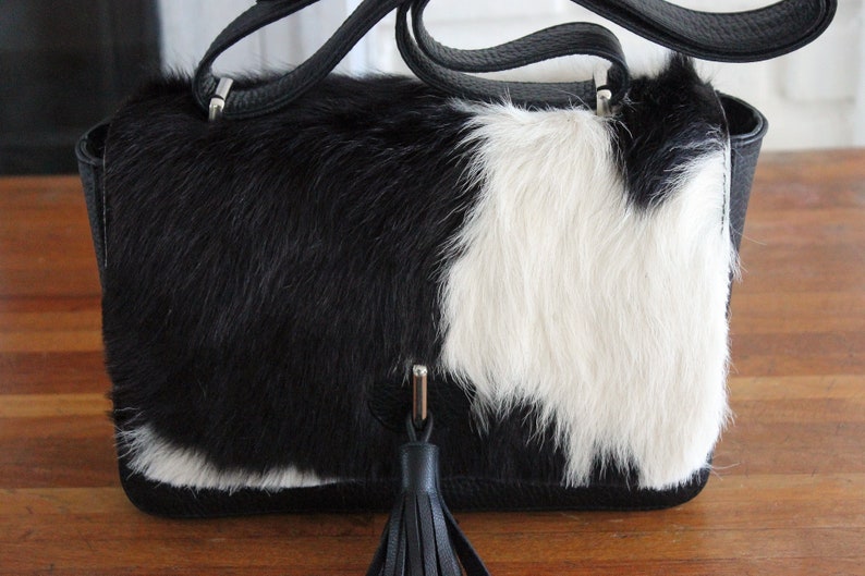 SMALL COWHIDE PURSE Brazilian Black White Cowhide Bags Etsy