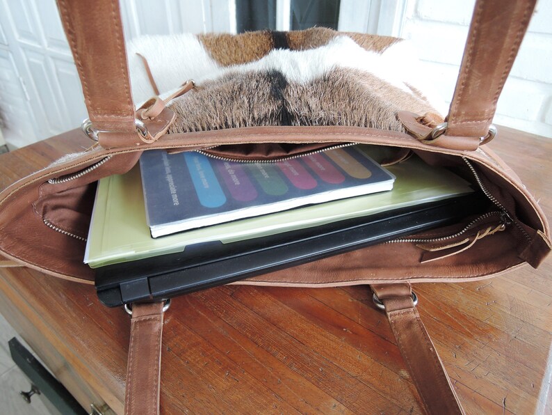 Brown & White Cowhide Coin Purse