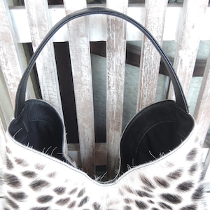 Bolso hobo de piel con estampado de leopardo: Piel de vaca, hecho a mano. imagen 7