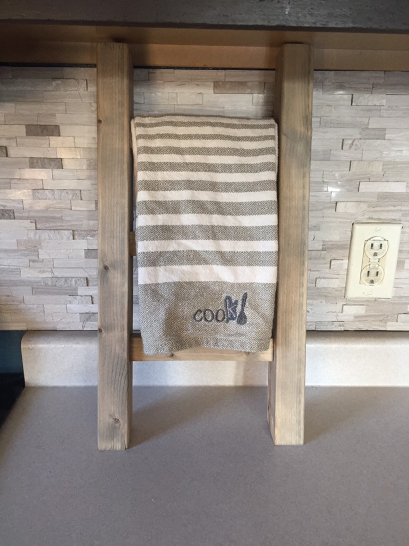 Countertop Ladder Towel Rack Etsy