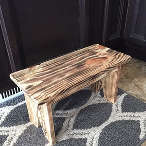 Rustic wood step stool FREE SHIPPING