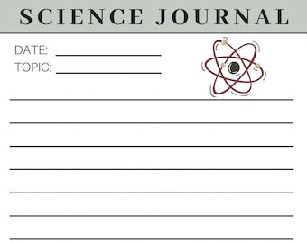 Science Journal Sheet