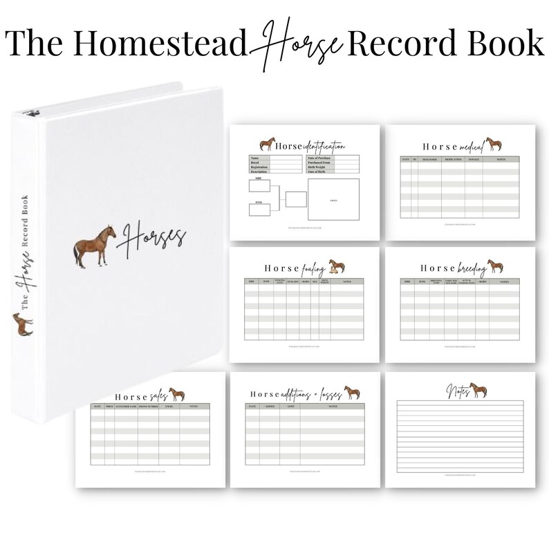 The Homestead Horse Record Book - Etsy