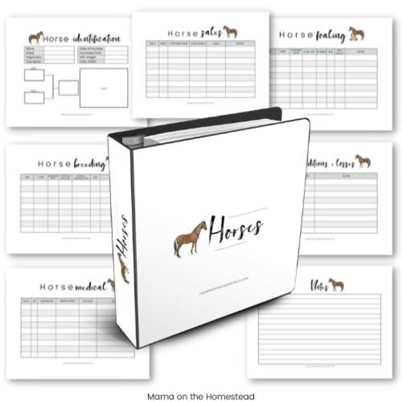 The Homestead Horse Record Book Etsy