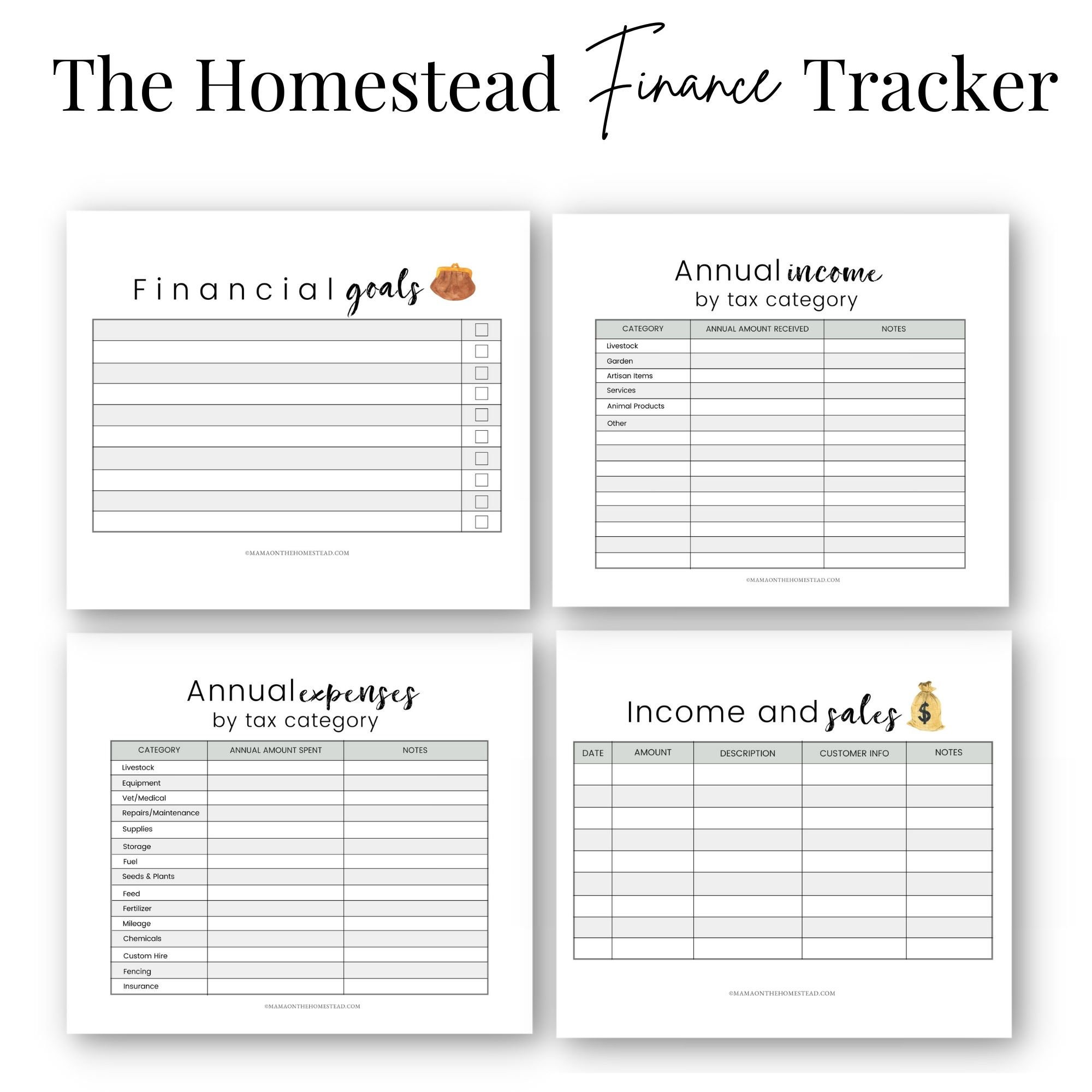 The Homestead Finance Tracker Etsy