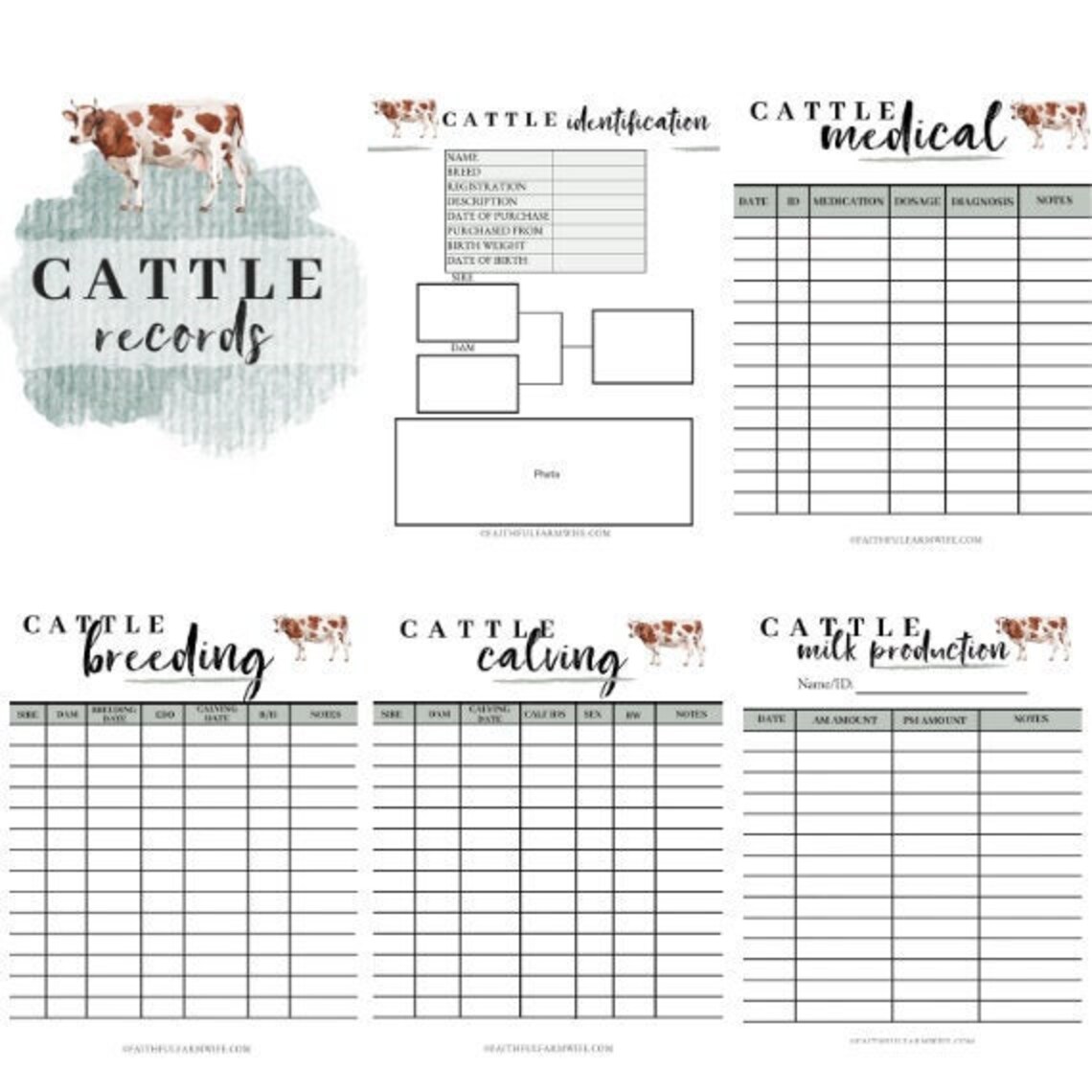 Cattle Record Book | Etsy