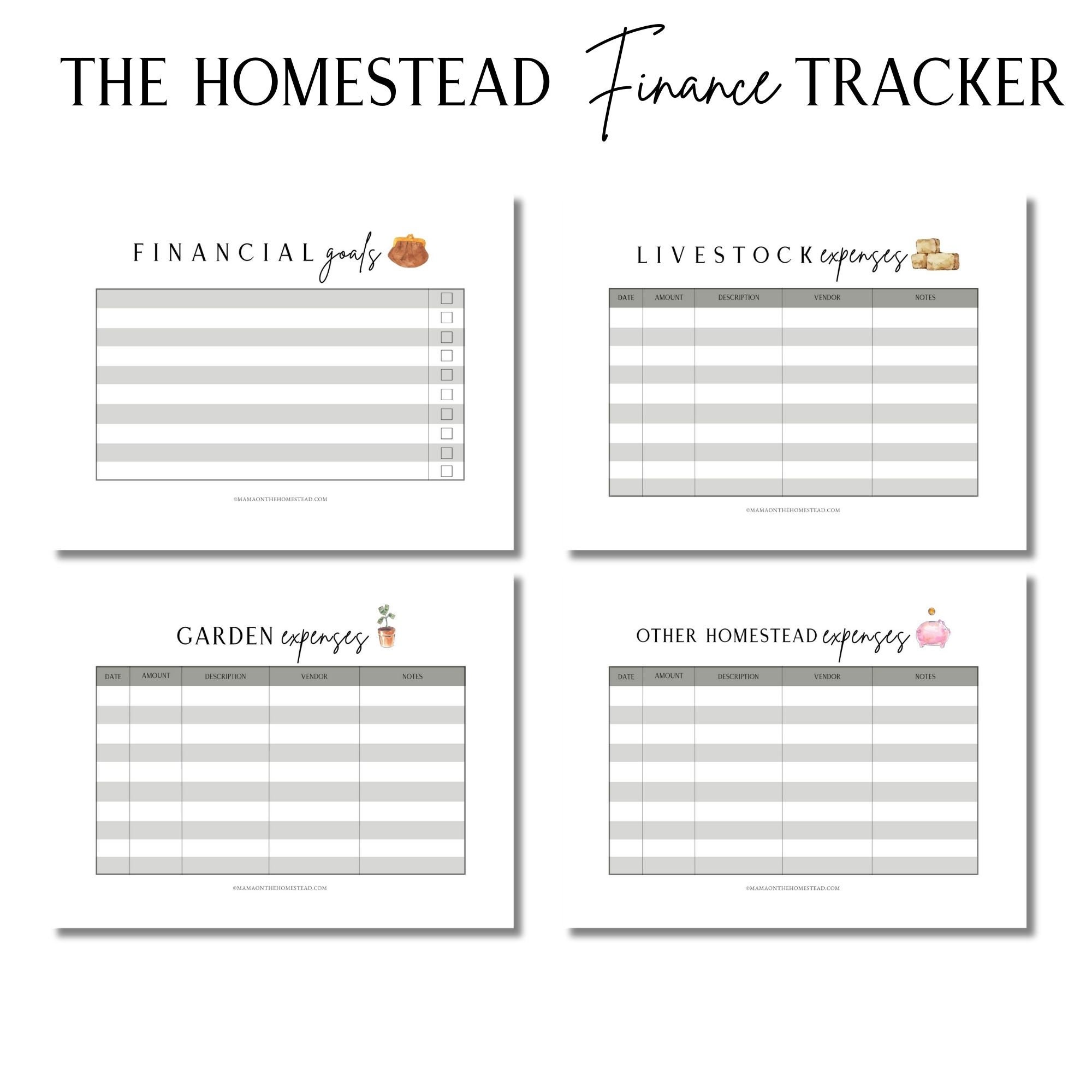 The Homestead Finance Tracker Etsy