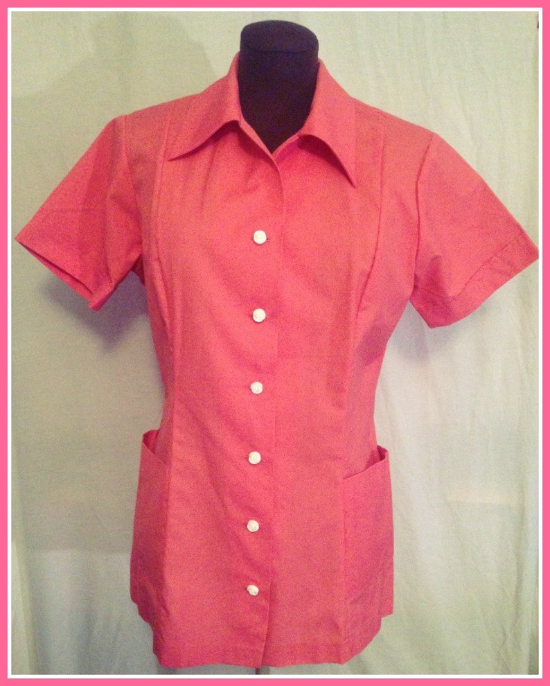 coral shirt dress
