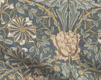 One (1) Curtain Panel - Cotton "William Morris ~ Honeysuckle" - 54" Wide - Fabric is historically accurate reproduction on cotton sateen