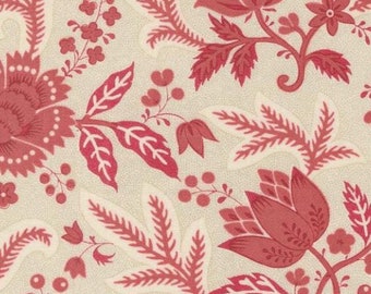 One Shower Curtain "Rouenneries Trois Belle Floral Faded" Handmade bathroom decor - French General, Moda Fabrics