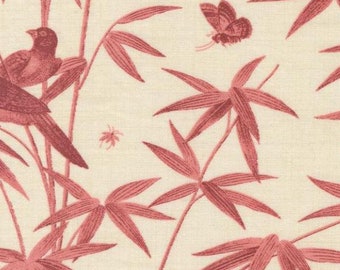 One Shower Curtain "Rouenneries Trois Pearl Faded" Handmade bathroom decor - French General, Moda Fabrics