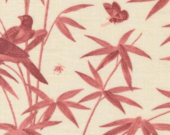 One Tie-up Shade "Rouenneries Trois Pearl Faded" Handmade Window Treatments - French General, Moda Fabrics