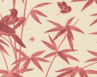 One Faux Roman Shade "Rouenneries Trois Pearl Faded" Handmade Window Treatments - French General, Moda Fabrics