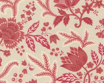 One Curtain Panel or Valance "Rouenneries Trois Belle Floral Faded" Handmade Window Treatments - French General, Moda Fabrics