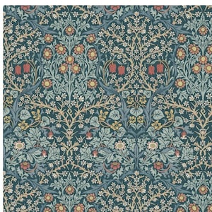 One Curtain Panel or Valance "Blackthorn Indigo" FreeSpirit Fabrics, The Original William Morris & Co. Handmade Elegant Blue Floral Curtains