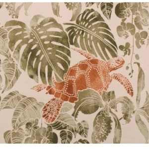 One (1) Curtain Panel or Valance &quot;Tommy Bahama Outdoor Tortuga Bay Sunset&quot; Handmade to order tropical window treatments for Beach Condo