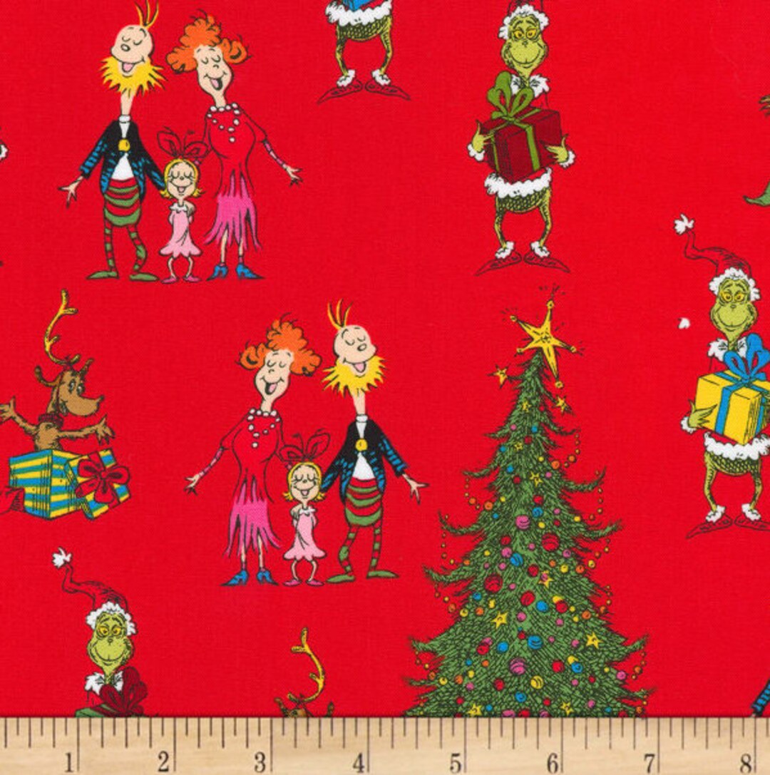 Table Linens, kaufman How the Grinch Stole Christmas Red Holiday