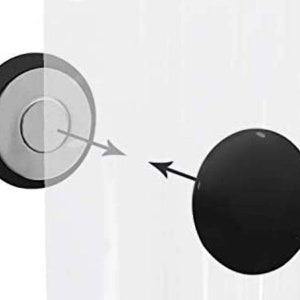 Magnetic Drapery Weights - Set of 4 Pairs (8 pieces) - Outdoor Safe - 1.5&quot; Diameter Circular Weights - Shower Curtain Weights