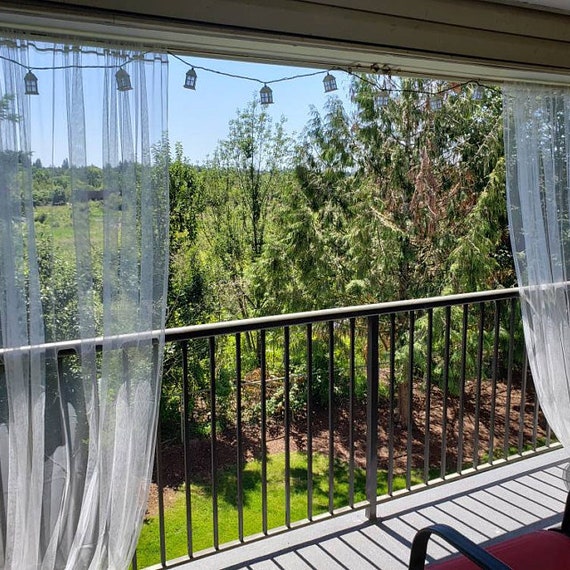 One White Mosquito Netting Curtain Panel. 98 L X 110 W. Read Description  for Product Details. Outdoor Patio, Porch, Lanai Insect Barrier -   Canada