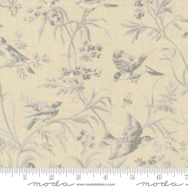 One Roman Shade - Made with "Aviary De Trianon Florals Birds Butterflies Pearl Roche" fabric Antoinette French General