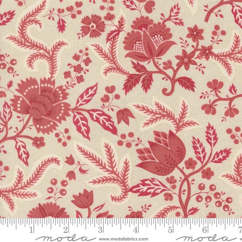 Housse de coussin - Fabriquée à la main avec le tissu « Rouenneries Trois Belle Floral Faded » - Tissus français général, Moda. Taies d'oreiller ou coussins décoratifs