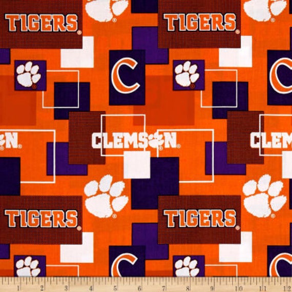 Shower Curtain Clemson Tigers Decorative Button Hole Top Or Etsy